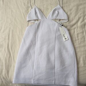 Zara White Textured Dress